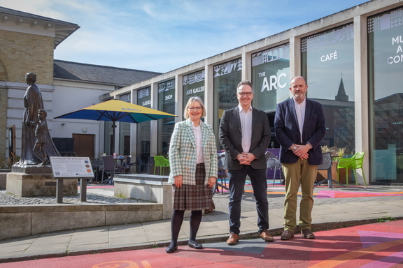 Cllr Lucille Thompson with HCT at The Arc, Winchester